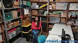 Thieving Teen 18+ Brunette Caught Hardcore