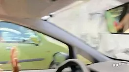 bratty italian teen dominates man with foot fetish in car