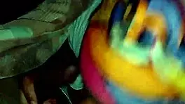 Black teen girl sucking my cock intensely