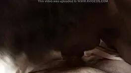 Young black girl takes cock and fingers in interracial scene