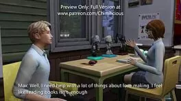 Study time turns into sexy time with cute teen babe in hentai anime style