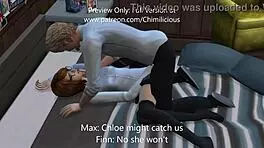 Study time turns into sexy time with cute teen babe in hentai anime style