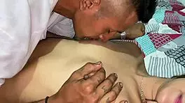 Horny stepmother fucks stepson for good grades in homemade interracial creampie session