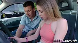 Petite teen gets her ass pounded hard by monster cock in hd, facial cumshot follows