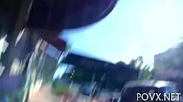 krystal banks having cool pov sex, fucking and sloppy blowjob with petite teen