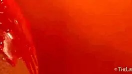 busty brunette teen 18+ eveline e masturbates with wax solo 😏