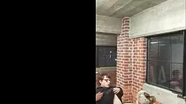 Bold college blonde lost bet, sucks off young 18+ dude intensely