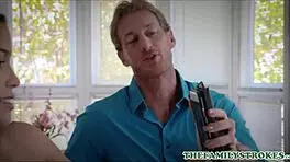 Bang that petite stepdaughter to orgasm after the agreement!