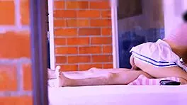 The Student Firmly Took His Hand And Guided Him To The Bedroom To Show Her Seduction Skills.