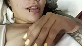 Fingering my horny pussy at home!