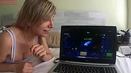 Intense Facial Cumshot On Petite Pretty Teen Girlfriend After Horny Sexual Bet