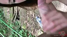 Busty Michala stops bitching and gets fucked outdoor on the street. Hitchhiker POV hardcore with big tits.