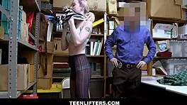 teenlifters - caught tiny 18+ blonde shoplifter making a deal after search with lexi lore