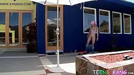 This whore decides to swallow some nice cock and handjob from a big member of a warm pussy