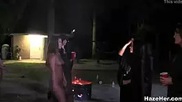 Secret Sorority Hazing Under Moonlight