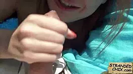 redhead cheerleader eva berger shines in action