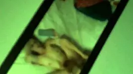 Omega films her pussy getting eaten in the mirror