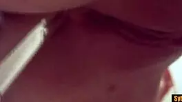 My sexy blonde step sis makes herself cum before a little 18+ anal toying