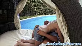 Lovely Teen Fucked by Grandpa Facial