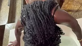 i'm watchin' two young guys wit big cocks fuckin' the hot babe in the jacuzzi