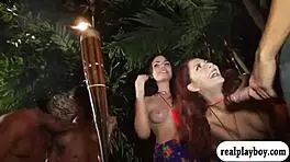 Pretty Teen Group Outdoors