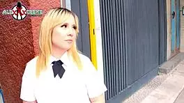 i feel the thrill as i bring a street stranger home, watching my worker give her his monster cock, her moans echoing my excitement