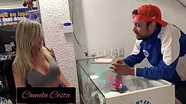 Blonde Milf Whore Touched By Instructor In Gym Fuck Session