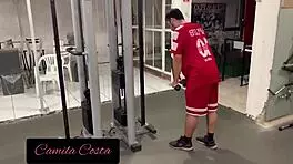 Blonde Milf Whore Touched By Instructor In Gym Fuck Session