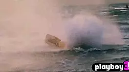 beautiful babes enjoyed a hot surfing so naked and sexy