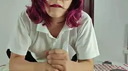 Schoolgirl in uniform begs for grade help, ends up getting fucked