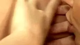watch this teen bawdy cleft licking action in high definition close up