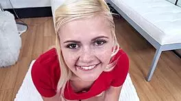 Madison Hart Cute Blonde Teen Huge Cock No Hands Blowjob Cum Swallow Wow Pov Monster Cock