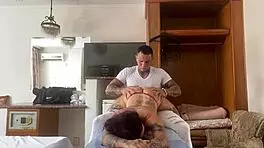 Jane Moscovis gets a massage and cums hard on big cock