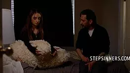 uncle fucks cute stepdaughter to make her smile with pleasure