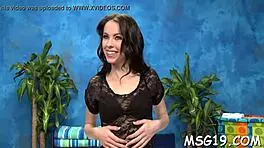 Experienced angel gives intense head sucking cock in oiled massage to orgasm