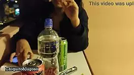 chileando y chupando verga, homemade blowjob with big tits and handjob 😏