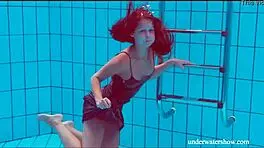 Oh, Brunette Tight Babe Nata Szilva in the Pool!