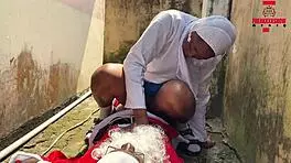 Hot Christmas Sex with Big Cock in Public Doggy Style