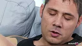 Redhead nurse with small tits gets seduced by patient in waiting room