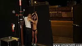 CRAZY Student Traveller SUCKS Huge Dick Outdoor Until Stranger CUMS on Her Nice Breast - PassionBunny