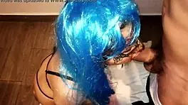 Petite Blonde Teen Sucks And Chokes On Big Dick In Cosplay Costume