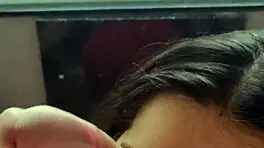 hey, check out white moon, that cute teen 18+ slut, deepthroating in front of the jacuzzi