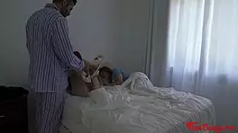 step daddy just loves sliding his cock into those teen pussies, hannah grace and madi collins joining the group