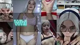 Is white moon giving white wolf a greedy blowjob?