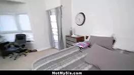 bratty little 18+ stepsister minxx marley keeps seducing her stepbrother with her small tits and monster cock temptation.