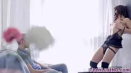 Teen Brunette Gets Ass Pegged With Facial Cumshot