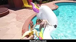 petite stepsister catches stepbrother jerking to her pictures - notmysis