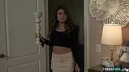 extremely hot teen babysitter adria rae kissed, blowjob, deepthroat, cowgirl, doggystyle, anal fucked by client charles dera to orgasm