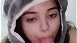 Cute teen 18+ deepthroats big cock in 69 position