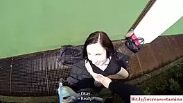 Out-of-town gal banged hard outside! 😜